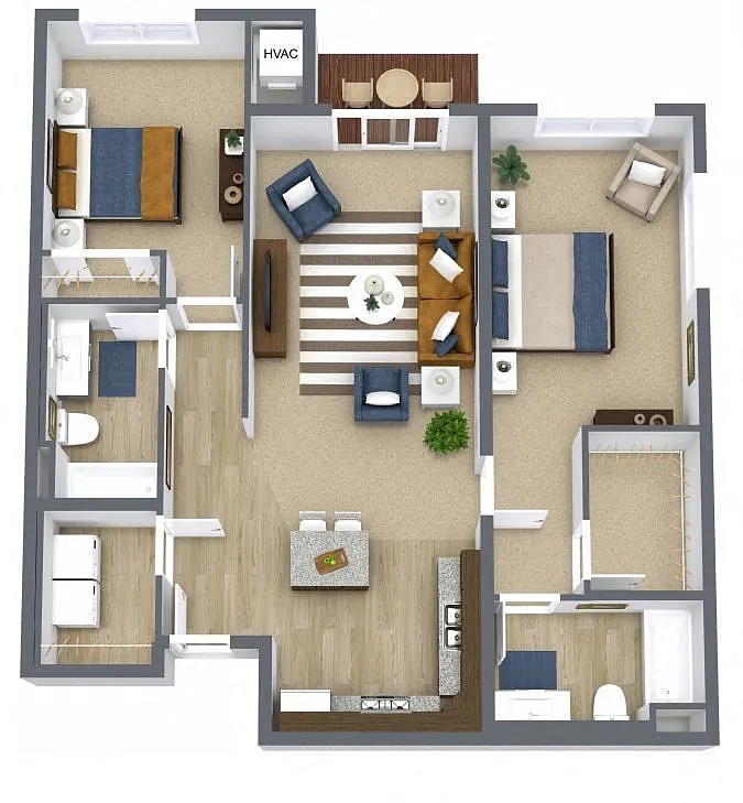 Floor plan 2X2 C