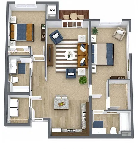 Floor plan 2X2 C