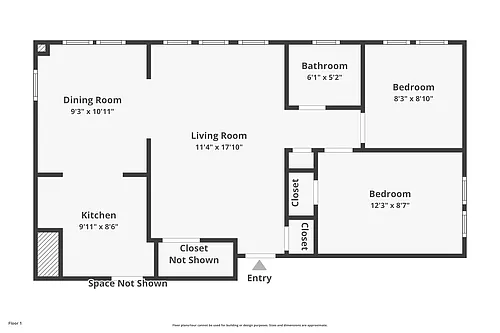 Floor plan 2BD 1BA