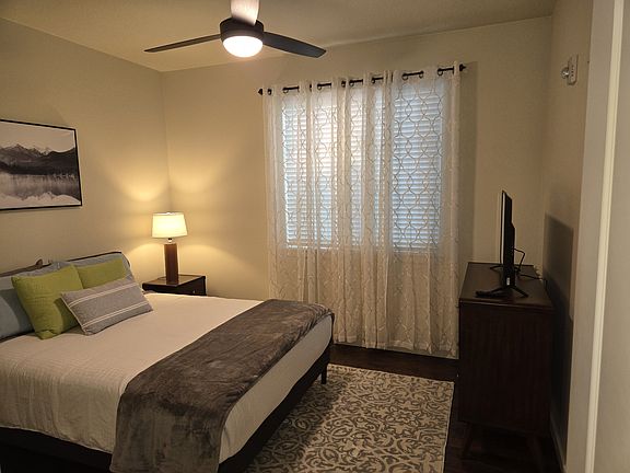 Primary bedroom with 40" Smart TV