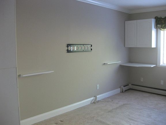 Living Room with mounting for a flat screen TV