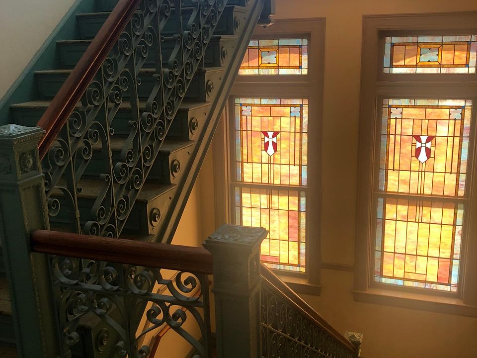 Original stained glass windows