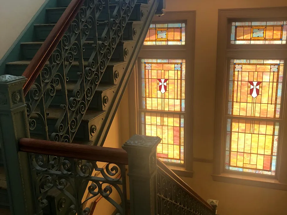 Original stained glass windows