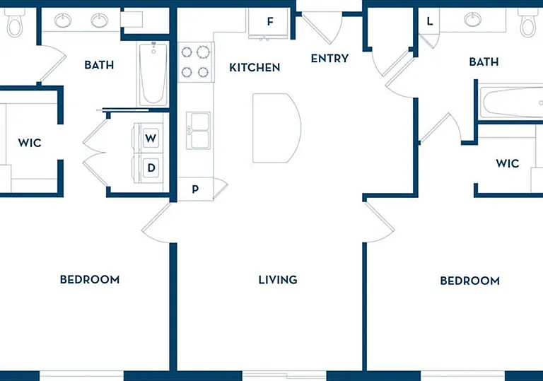 2 Bedroom | 2 Bath | 1141 SF 2 Bedroom | 2 Bath | 1141 SF