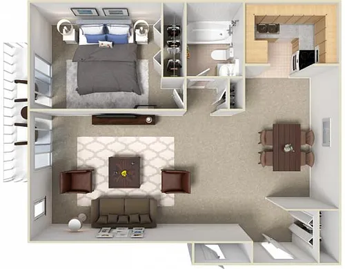 Floor plan One-Bedroom Suite