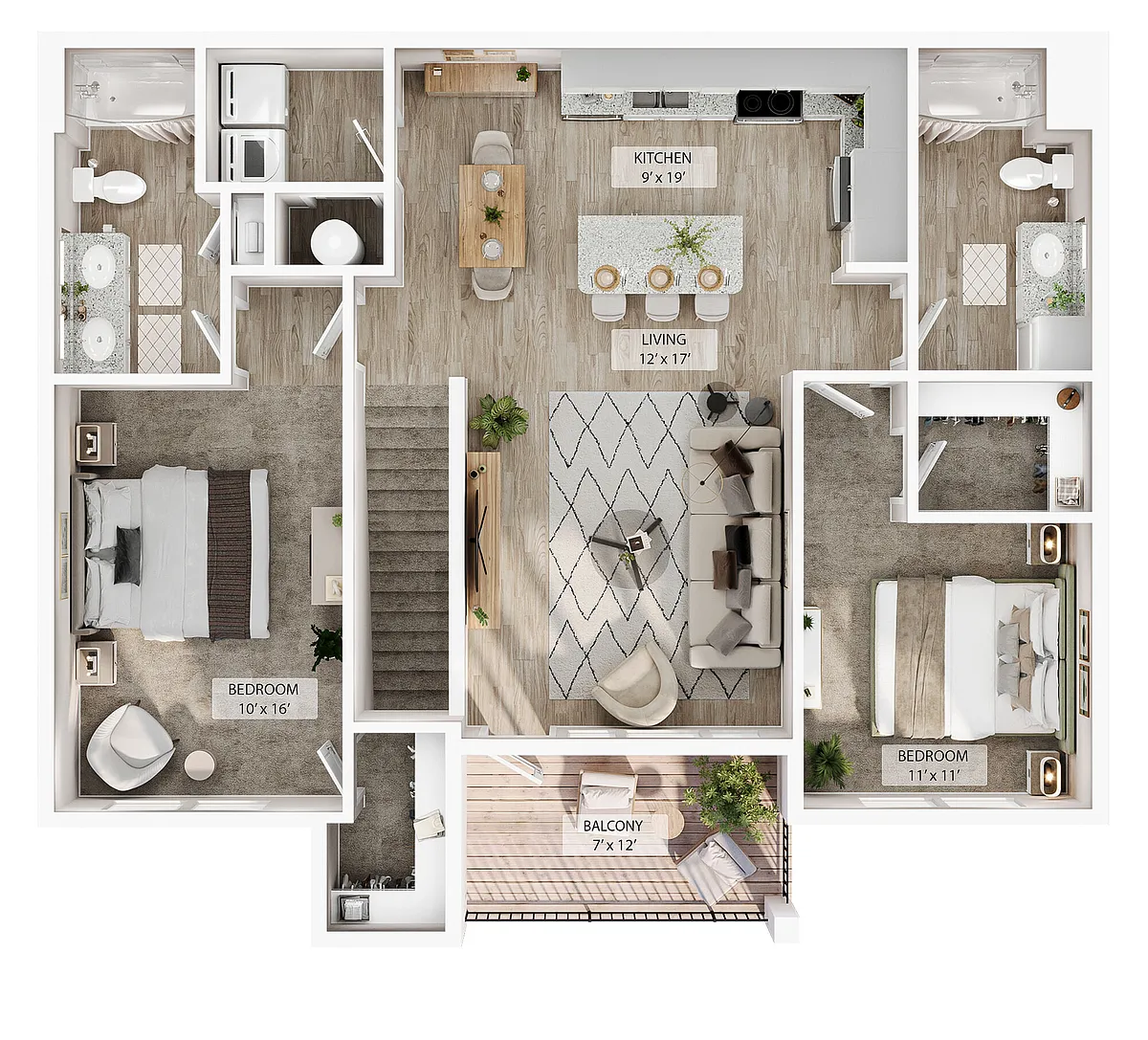 Floor plan 2 BR Grand Overlook