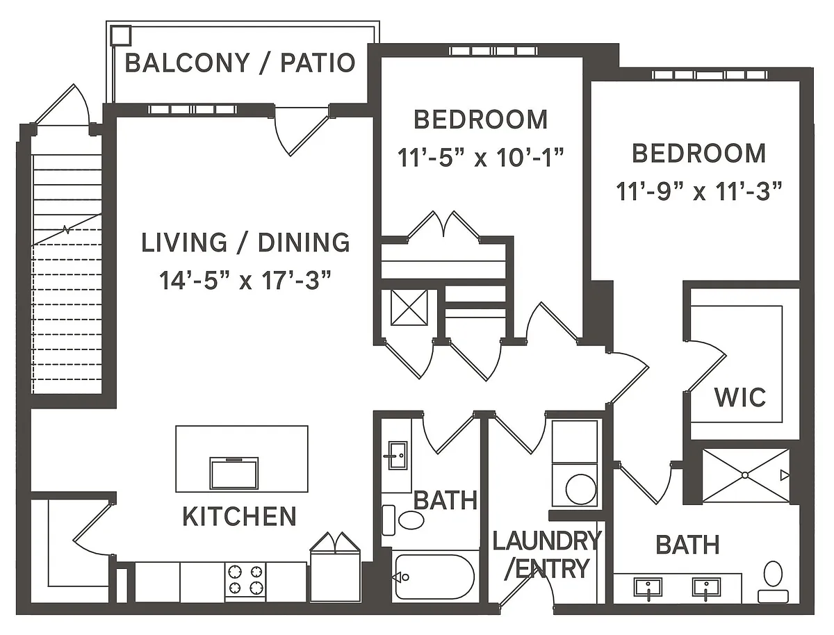 Floor plan Manistique w/ Garage