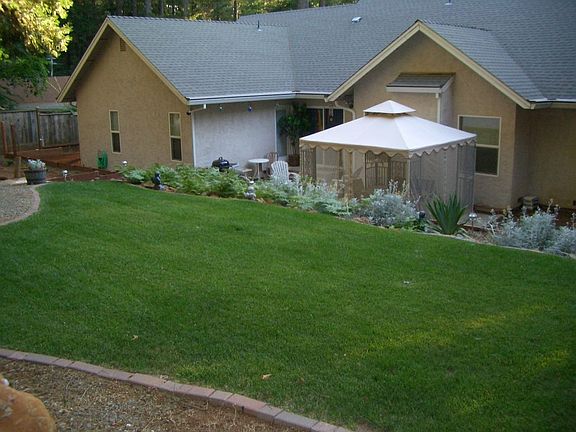 looking down to patio