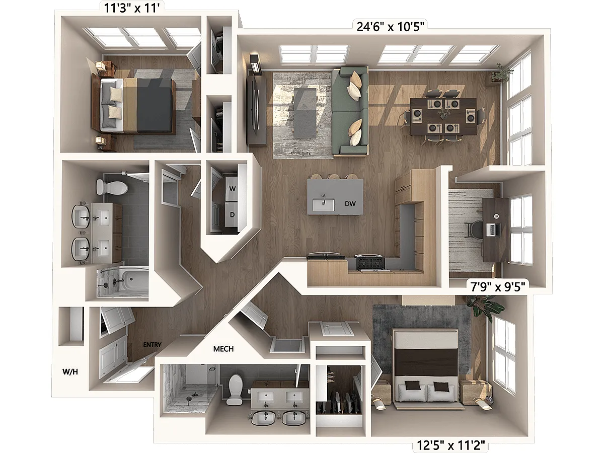 Floor plan B6m1-D-Signature
