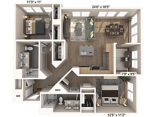 Floor plan B6m1-D-Signature