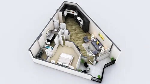 Floor plan One-Bedroom Apartment (A5)