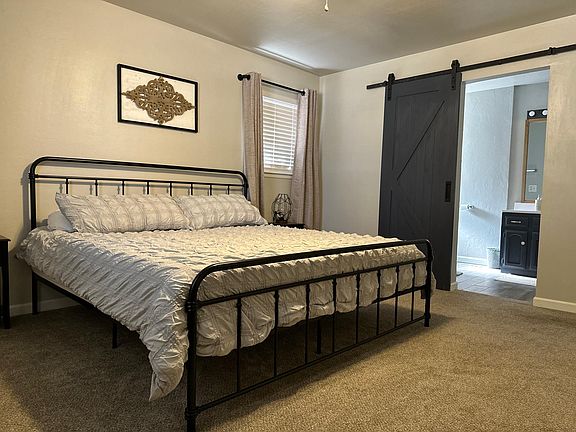 King bed in master bedroom