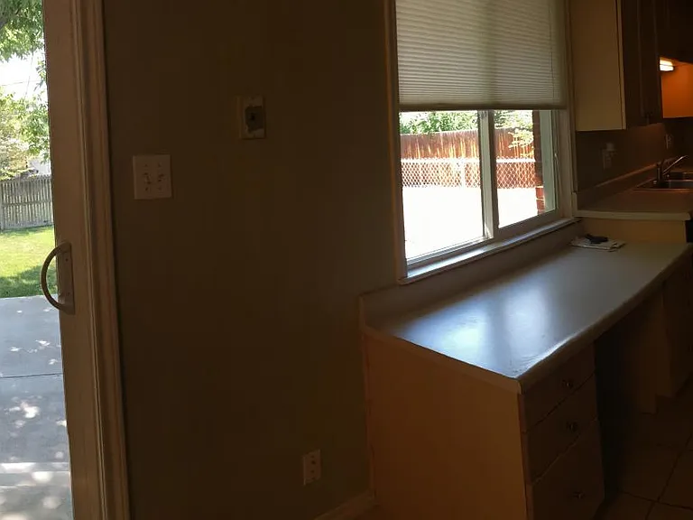 Doors to outside/ kitchen