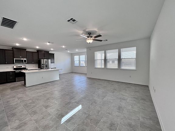Spacious open living/ kitchen floor plan