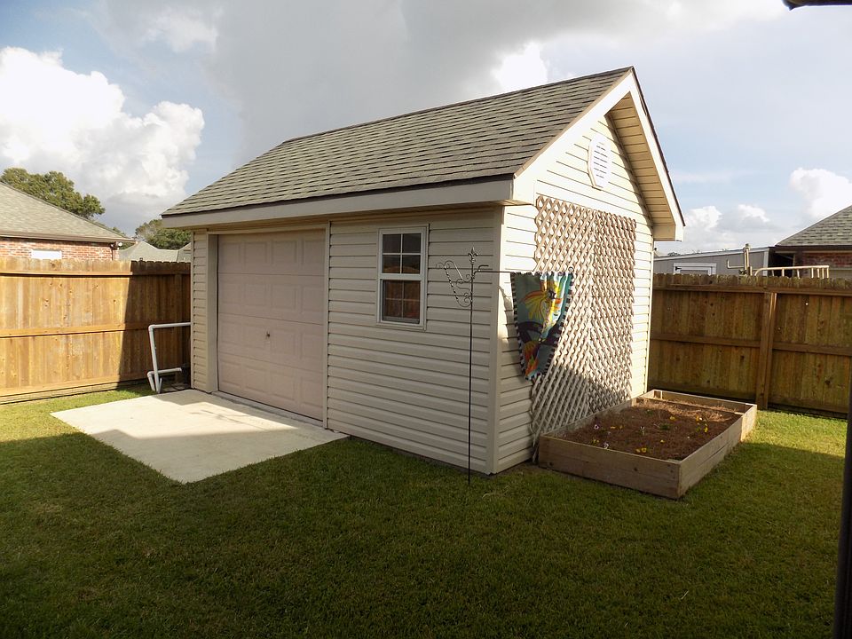 shed on slab with power