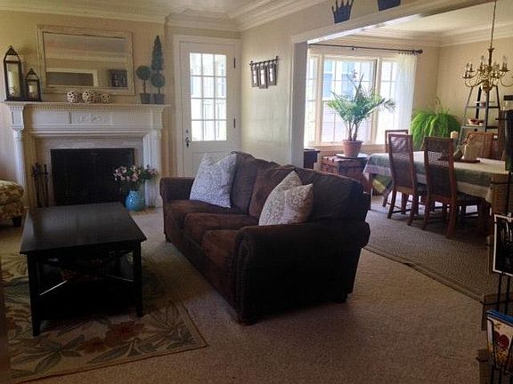 Living Room opens into large formal dining room