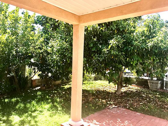 Covered patio and shared front yard