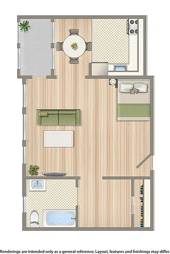 Floor plan Studio E 14 Tier