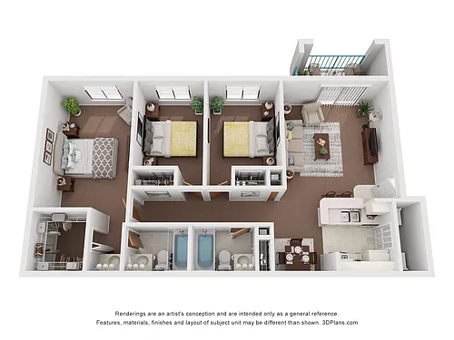 Floor plan Three Bedroom