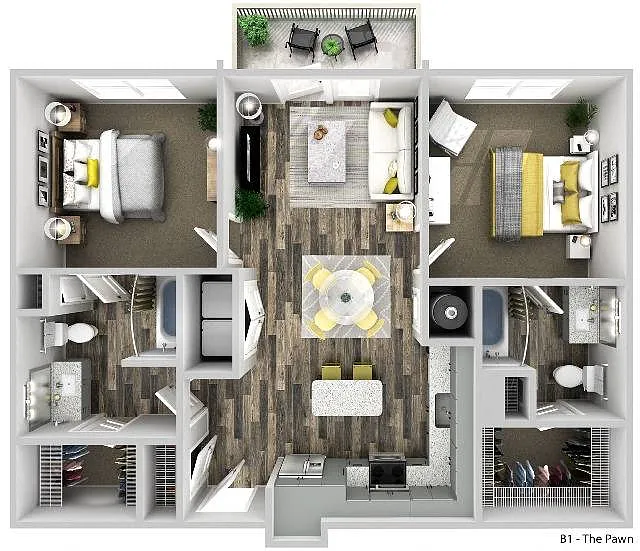 Floor plan B1 - The Pawn