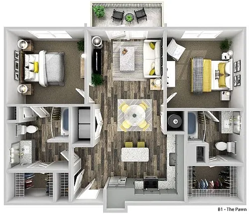Floor plan B1 - The Pawn