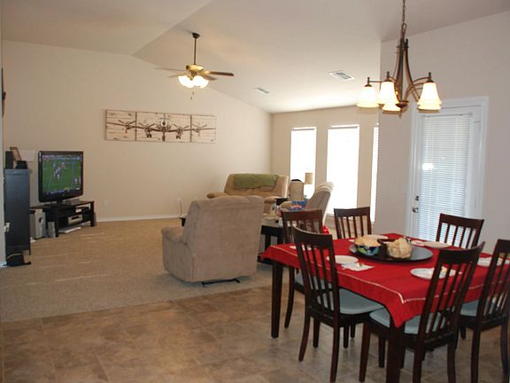 Living room and dining area