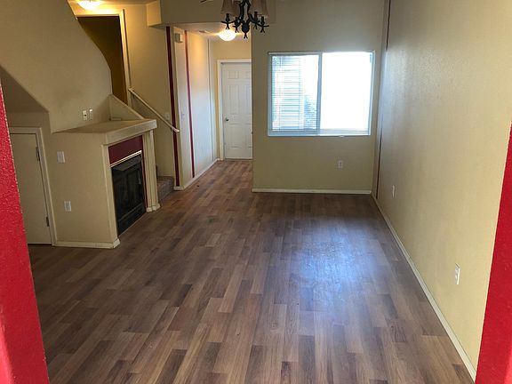 Living room with fireplace