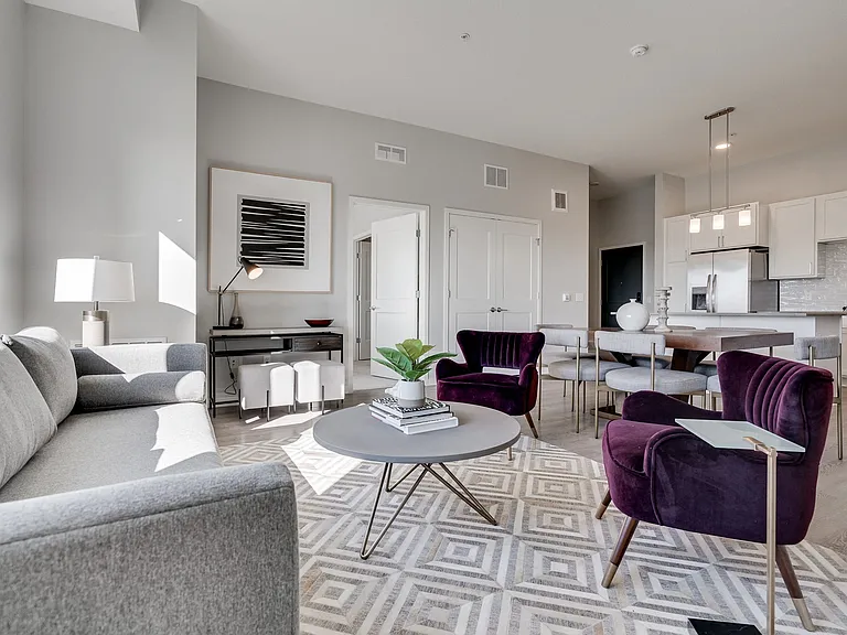 Relax or entertain in this modern, open living area.