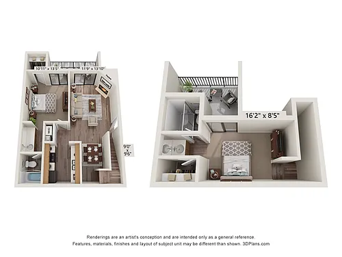 Floor plan 2 Bed 2 Bath LG