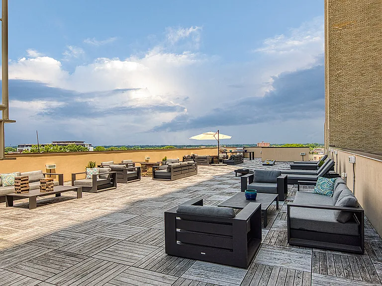 Rooftop patio offers spectacular panoramic city views