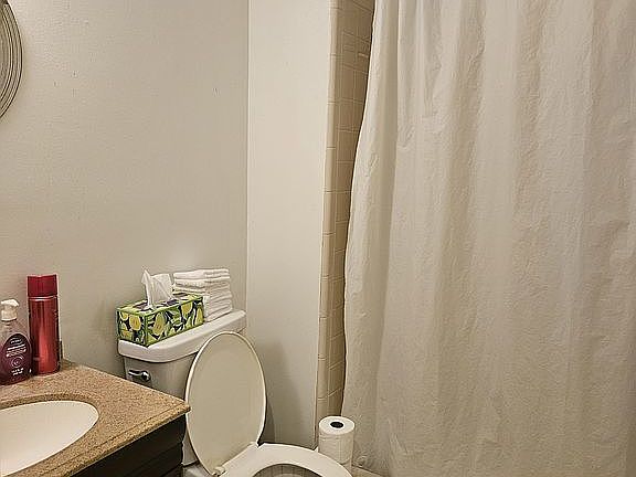 Downstairs bath with shower