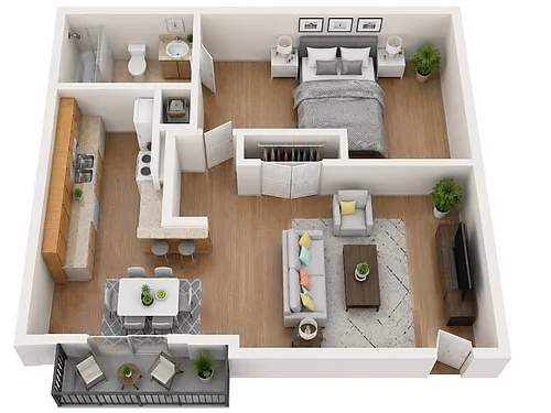 Floor plan The Terrace - 1 Bedroom