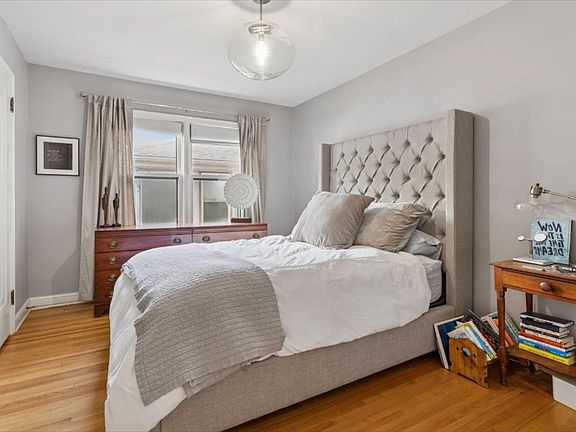 The first floor larger bedroom, which is 10x14. **All pictures of the first floor are from the other unit, and mirror what this unit will look like when it's done.