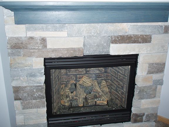 Gas fireplace in living room