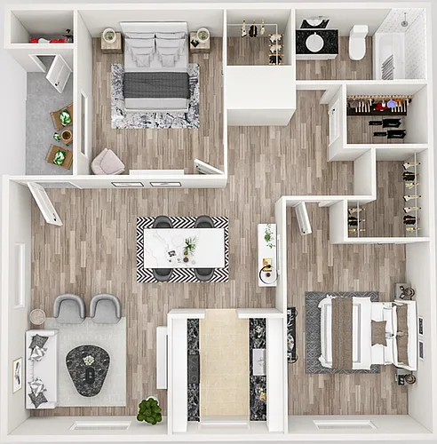 Floor plan Birch 2x1