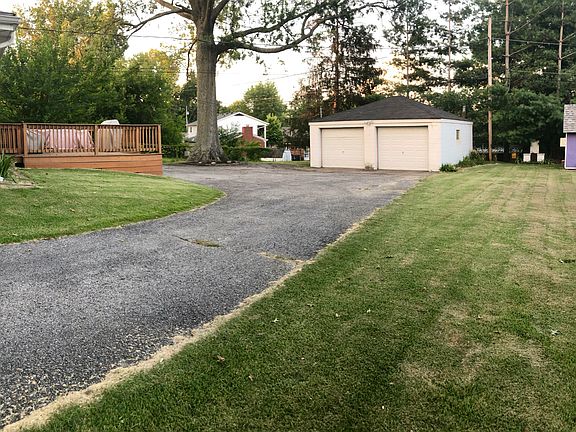 Large detached 2 car garage