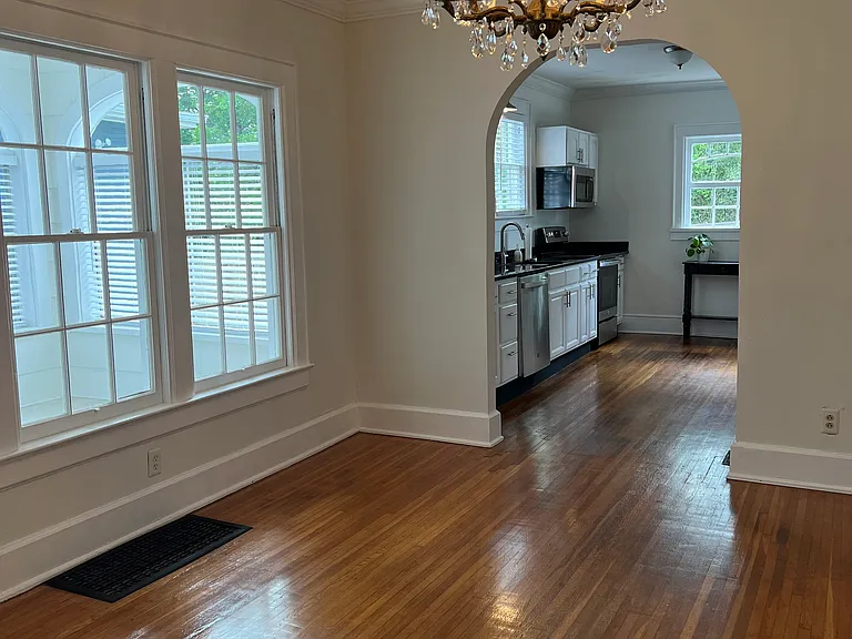 Dining Room looking into kitchen - windows off dining room look into the sun room