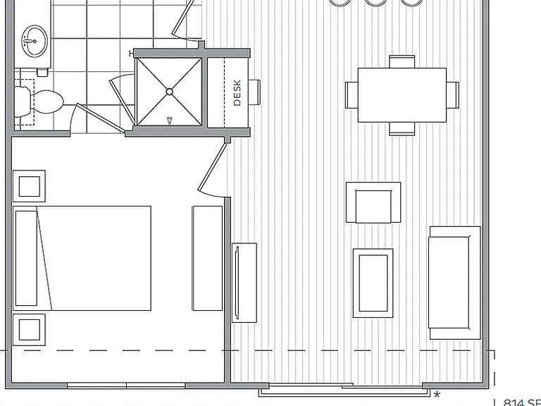 H - 1 Bedroom / 1 Bath H - 1 Bedroom / 1 Bath