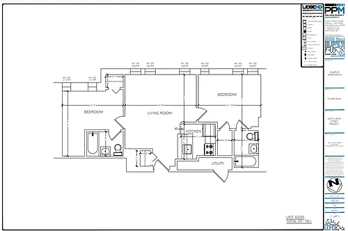 Floor plan 2 Bedroom 2 Bathroom