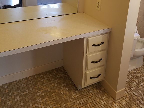 master bath built in vanity