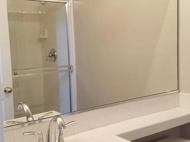 Downstairs bathroom with walk-in shower