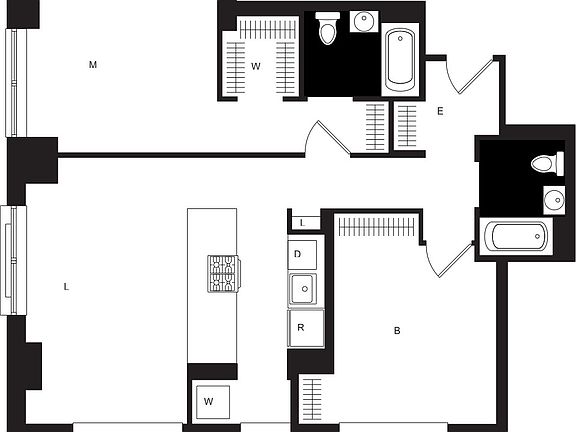 2nd image of 505 W 29th St Penthouse 1D