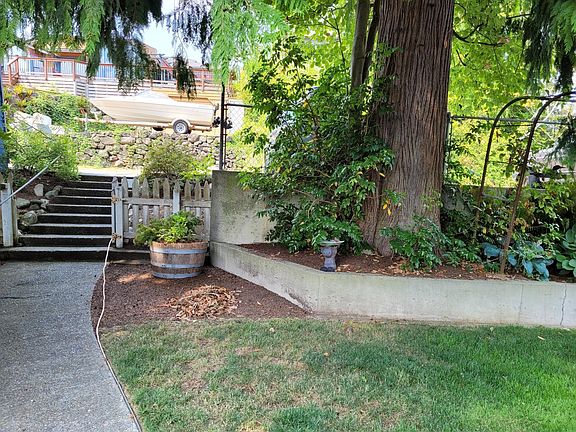 Steps down. Parking