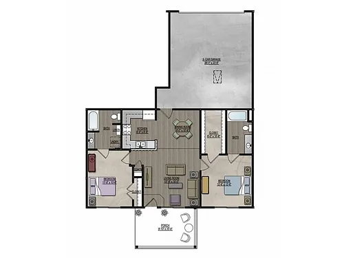 Floor plan Harrison-2x2