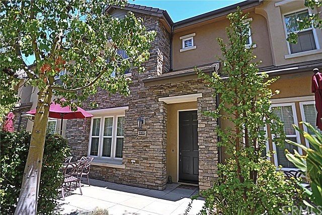 Beautiful stack stone facade in the front of the house.