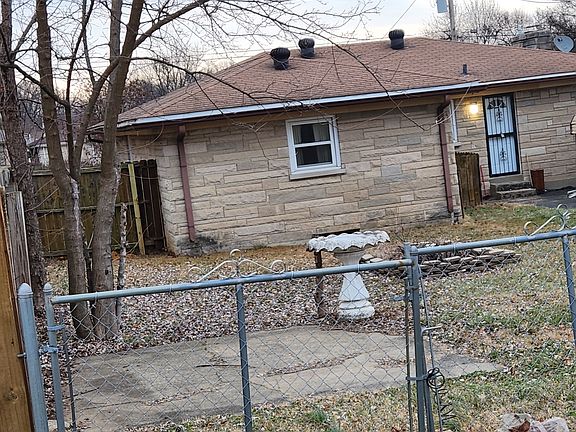 Back door entrance, back yard