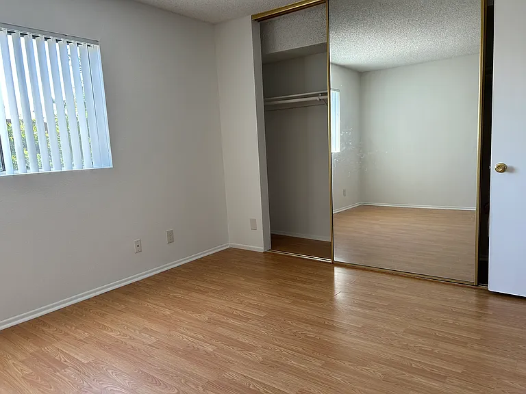 Bedroom 2 with Glass Sliding Door Closet