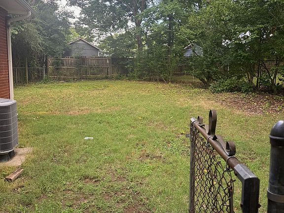 Fenced in backyard