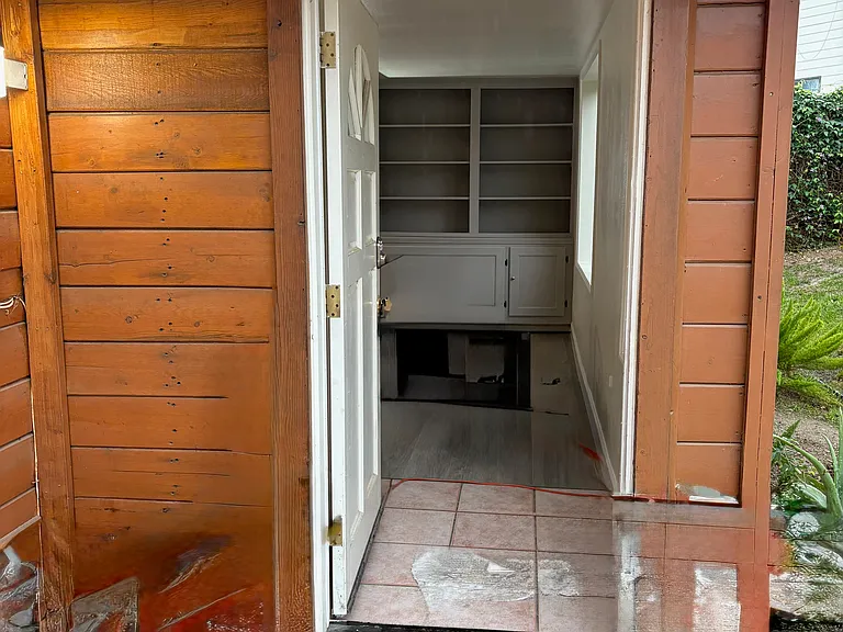 Entering the front door