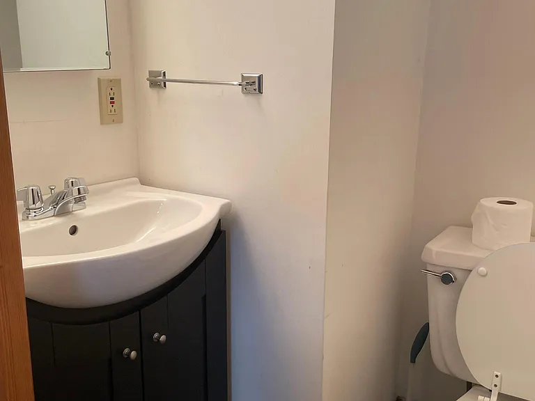 Half bath in basement on unfinished side
